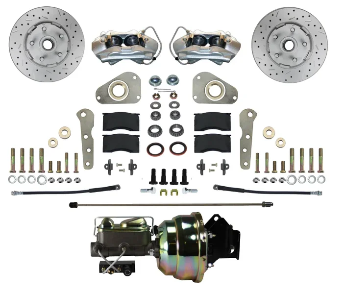 1957-1968 Ford Power Front Disc Brake Conversion Ford Full Size 4 Piston | MaxGrip XDS