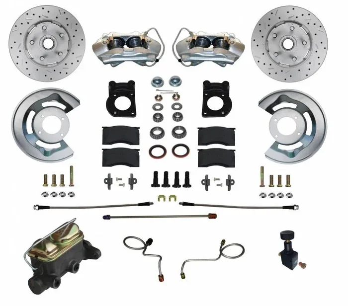 1970 Mustang Front Disc Brake Conversion Kit with 4 Piston MaxGrip Rotors