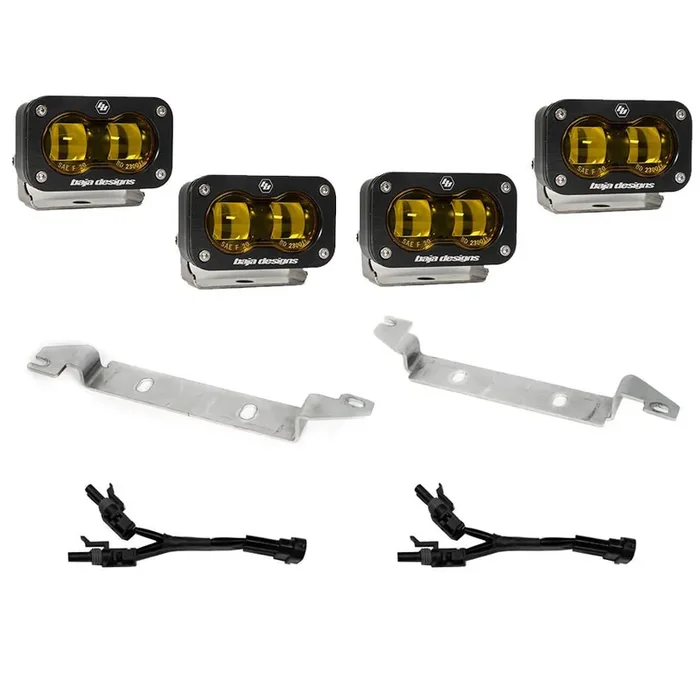 2024-Present Toyota Tacoma S2 SAE Baja Amber OEM Fog Replacement Kit Baja Designs
