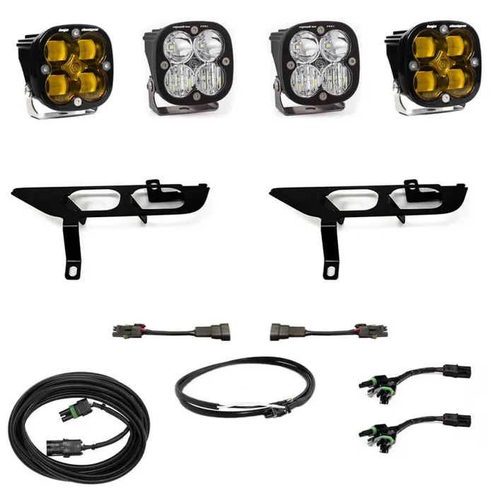 21+ Ford F-150 Fog Pocket Kit Squadron SAE Amber W/C & Sport D/C Upfitter w/o DRL – 447698UP