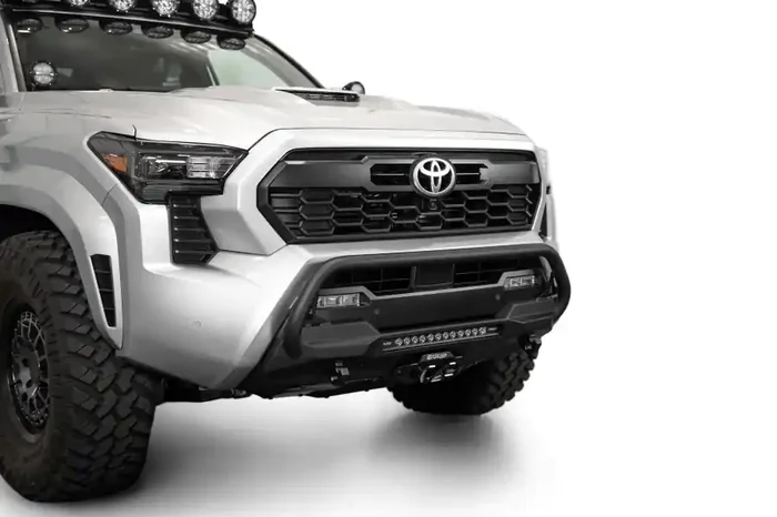 24+ Toyota Tacoma Stealth Center Mount Winch Front Bumper With Top Hoop