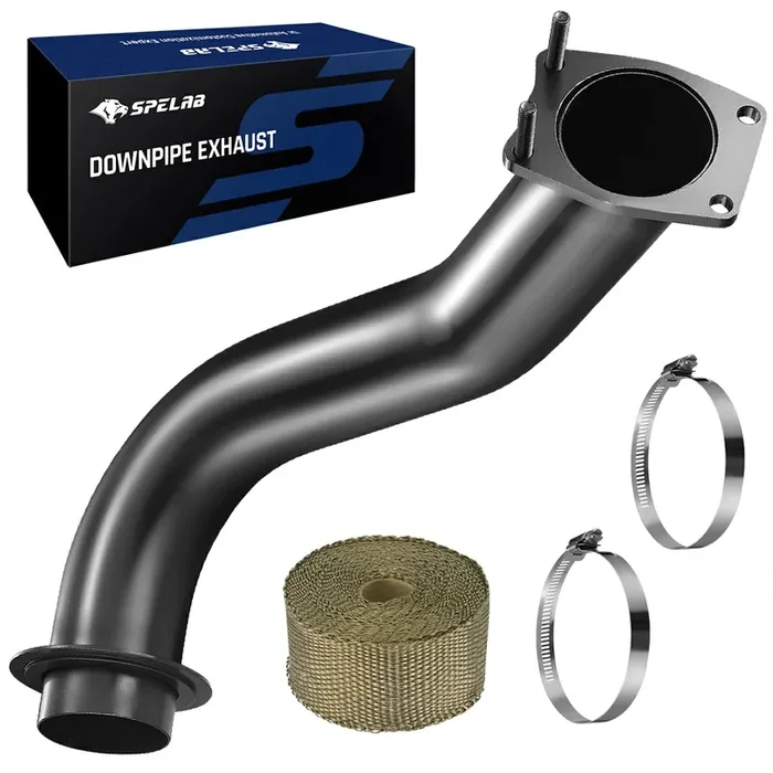 3.5‘‘ Downpipe Exhaust For 2017-2024 L5P 6.6L Duramax Diesel Black SPELAB