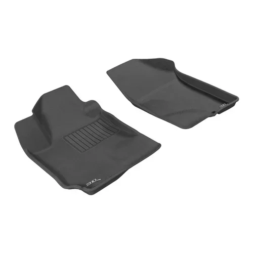 3D MAXpider Kagu 1st Row Black Floor Mat Set, Kia Forte 2010-2013