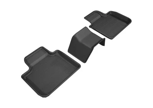3D MAXpider Kagu 2nd Row Black Floor Mat Set, BMW 6 Series Gran Turismo 2018-2019