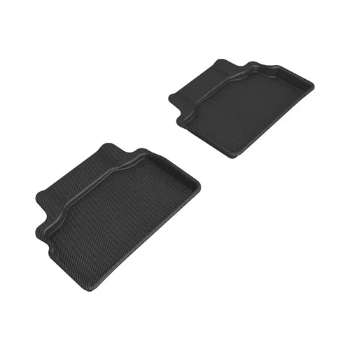 3D MAXpider Kagu 2nd Row Black Floor Mat Set, Hyundai Genesis 2012-2016