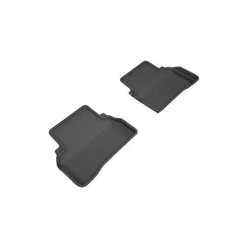3D MAXpider Kagu 2nd Row Black Floor Mat Set, Mercedes Benz C-Class Sedan W205 2015-2020