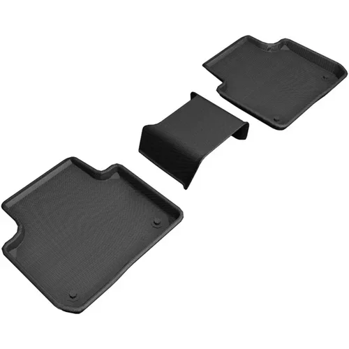 3D MAXpider Kagu 2nd Row Black Floor Mat Set, Porsche Cayenne 2019-2019
