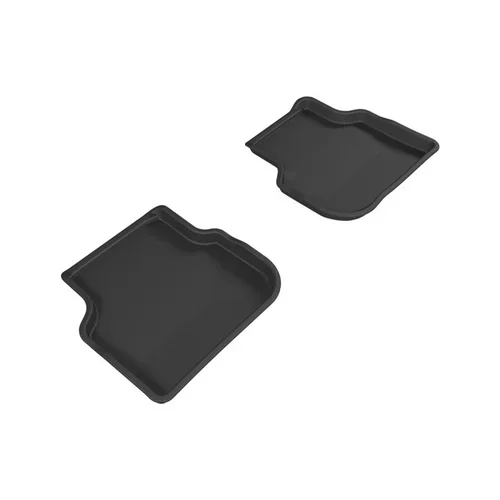 3D MAXpider Kagu 2nd Row Black Floor Mat Set, Volkswagen Jetta Sedan 2011-2018