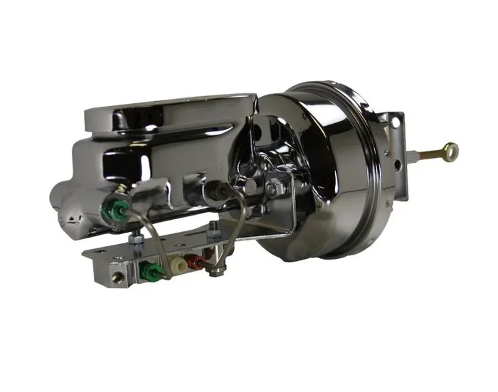 7″ Chrome Power Brake Booster for 1964-1966 Ford Mustang with 4-Wheel Disc Brakes and Automatic Transmission