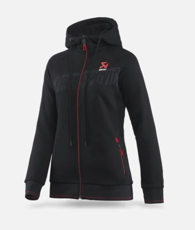 Akrapovic Womens Corpo Zip Hoodie Black – Small