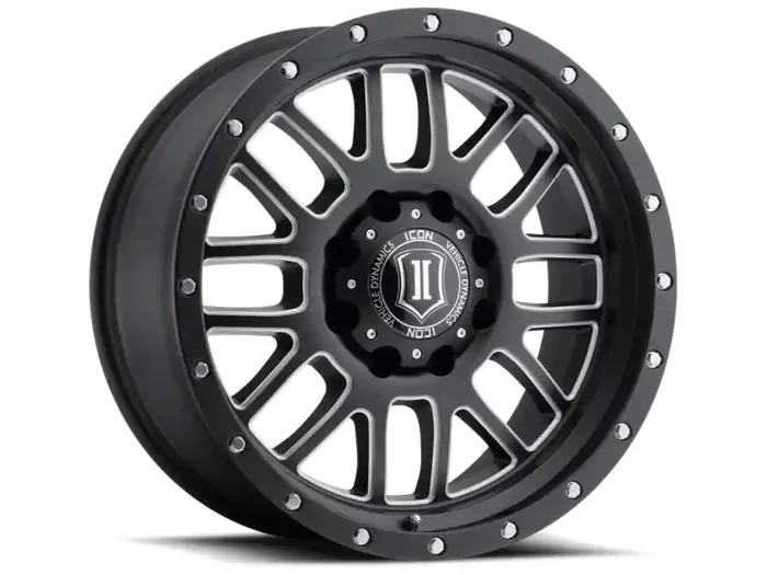 ALPHA SATIN BLACK MILLED SPOKE 20X9 5X150 +16mm