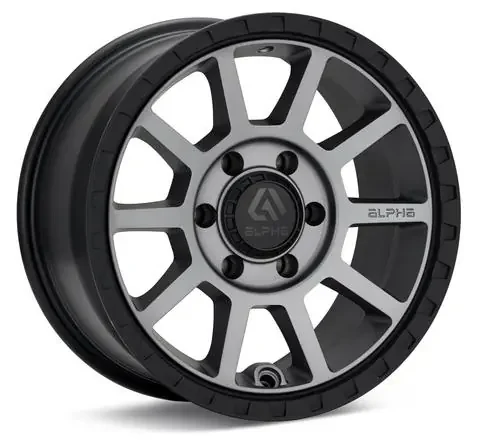 ALPHAequipt FOXTROT 17X7.5 5X108 +35 LIGHT GREY / BLACK LIP / AF1775510835LGBL