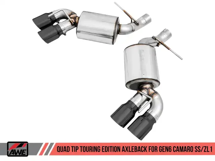 AWE Tuning 16-19 Chevrolet Camaro SS Axle-back Exhaust – Touring Edition (Quad Diamond Black Tips)
