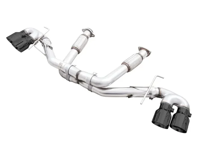 AWE Tuning 2020 Chevrolet Corvette (C8) Track Edition Exhaust – Quad Diamond Black Tips