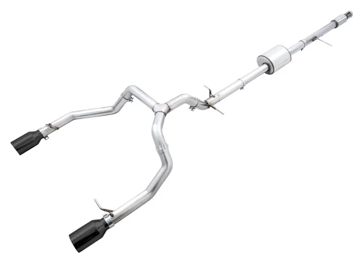 AWE Tuning 4th Gen GM 1500 5.3L 0FG Catback Dual Side Exit (Flat Bumper) – Diamond Tips