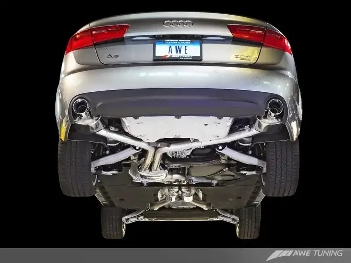 AWE Tuning Audi C7 A6 3.0T Touring Edition Exhaust – Dual Outlet Diamond Black Tips