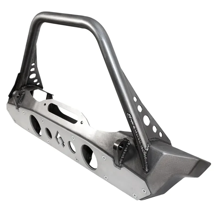 Bare Steel Nighthawk Mid-tube Stinger Front Bumper with Aluminum Skid for JK, JL, and JT – Bare Steel Artec Industries