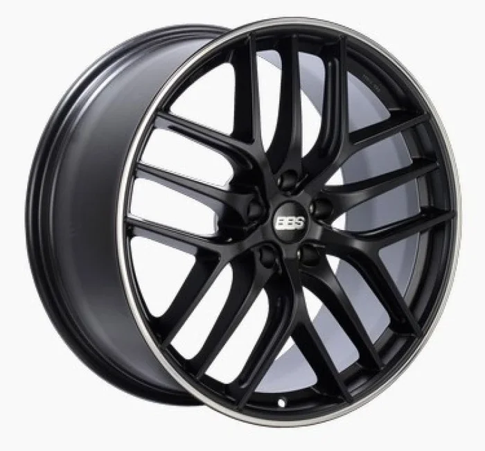 BBS CC-R 20×8 5×112 ET27 Satin Black Polished Rim Protector Wheel -82mm PFS/Clip Required
