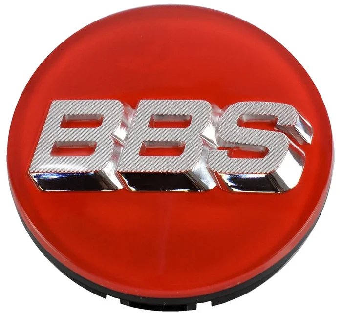 BBS Center Cap 70mm Red/Silver – 3D