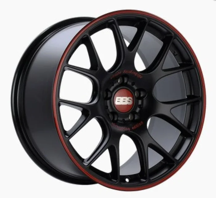 BBS CH-R Nurburgring Edition 19×8.5 5×120 ET32 PFS Black/Red Wheel – 82mm PFS/Clip Required