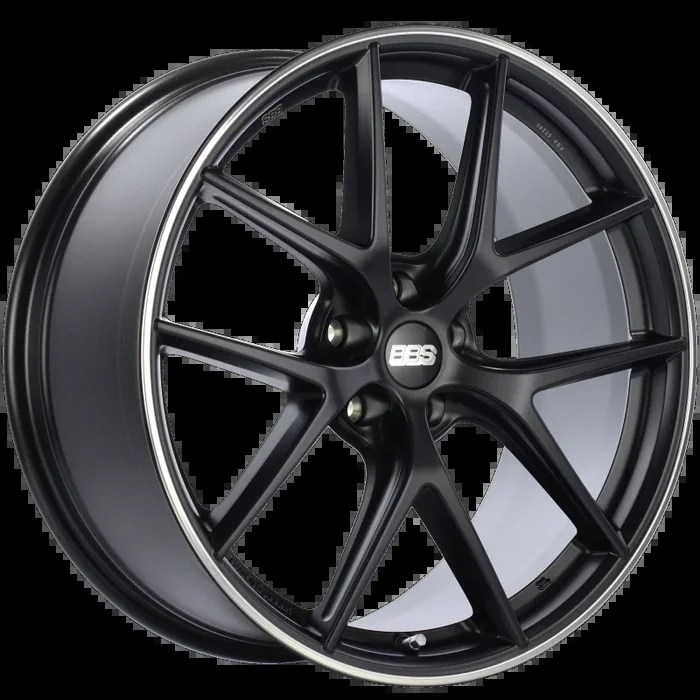 BBS CI-R 20×9 5×112 ET25 Satin Black Polished Rim Protector Wheel -82mm PFS/Clip Required