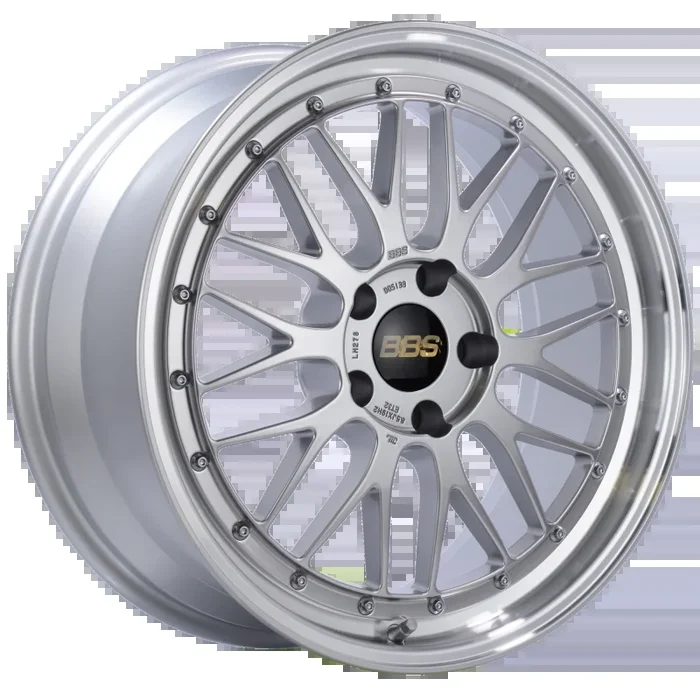 BBS LM 20×10 5×120 ET45 Diamond Silver Center Diamond Cut Lip Wheel -82mm PFS/Clip Required