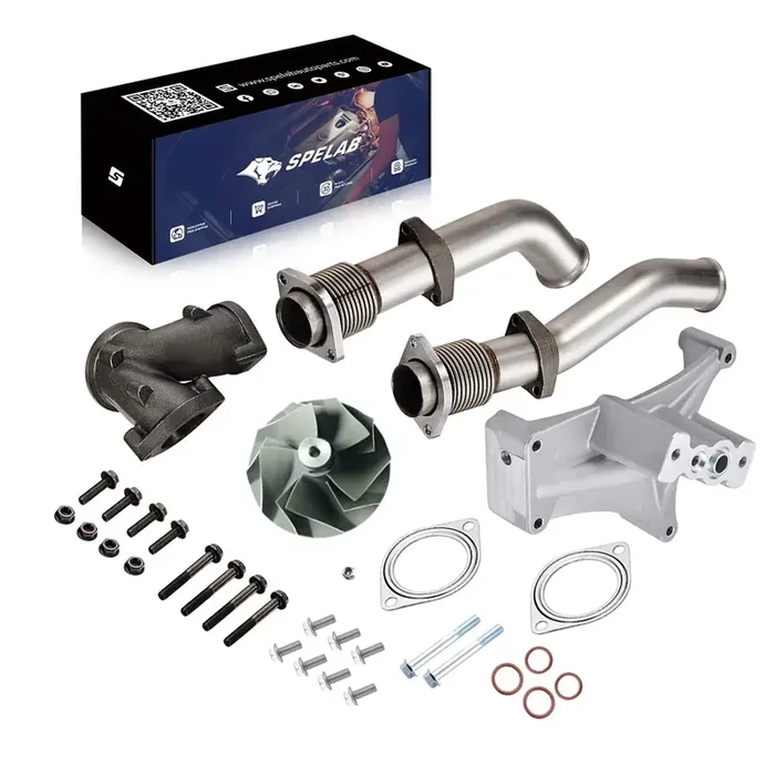 Bellowed Up-Pipe Kit & EBPV & Turbo For 1999.5-2003 7.3 Powerstroke Diesel SPELAB