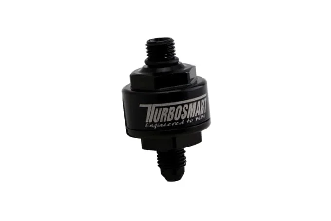 Billet Turbo Oil Feed Filter 44um AN-4 to AN-4 ORB – Black