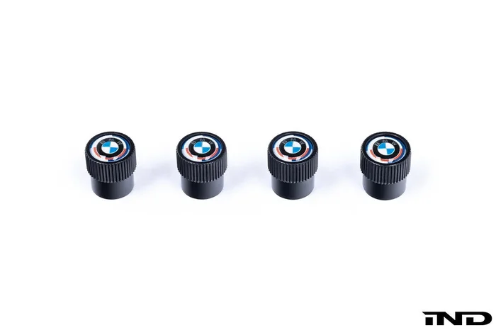 BMW M 50 Year Anniversary Heritage Valve Stem Cap Set – Black