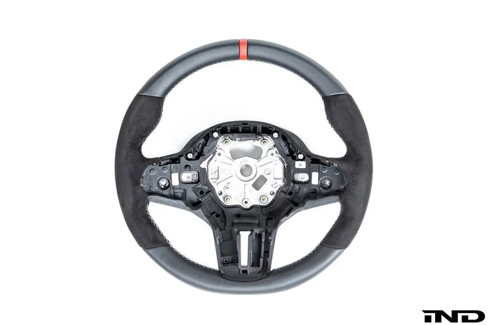 BMW M Performance G-Chassis Steering Wheel – Red Stripe + Silver Grey Stitching
