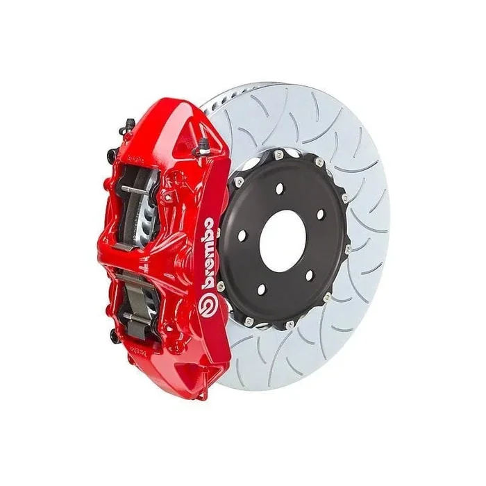 Brembo 05-08 LR3/05-13 Range Rover Sport Rear GT BBK 4 Pist Cast 380×28 2pc Rotor Slotted Type3-Red