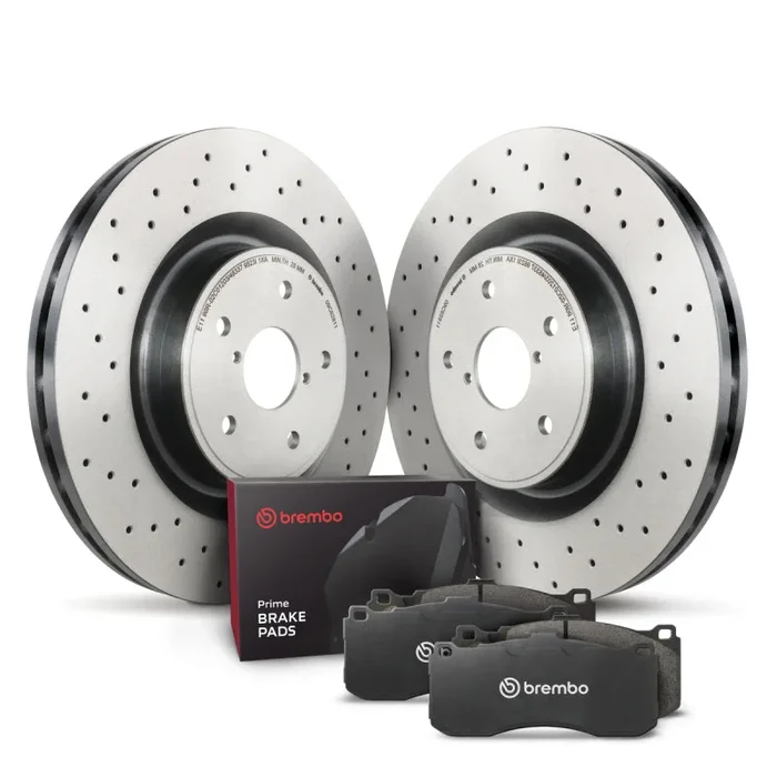 Brembo OE Front Disc Brake Kit for 2007-2011 Mercedes-Benz S550 Base – P50074 Pads