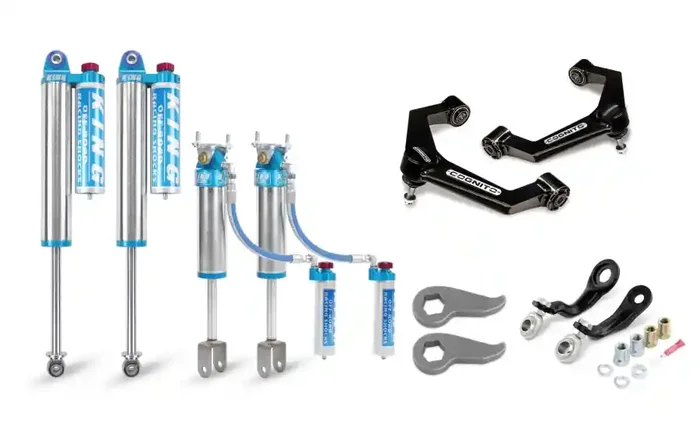 Cognito Motorsports Truck 3-Inch Elite Leveling Kit with King 2.5 Reservoir Shocks For 11-19 Silverado Sierra 2500/3500 2WD/4WD – 510-P0933