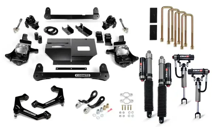 Cognito Motorsports Truck 4-Inch Elite Lift Kit with Elka 2.5 reservoir shocks for 11-19 Silverado/Sierra 2500/3500 2WD/4WD – 210-P1153