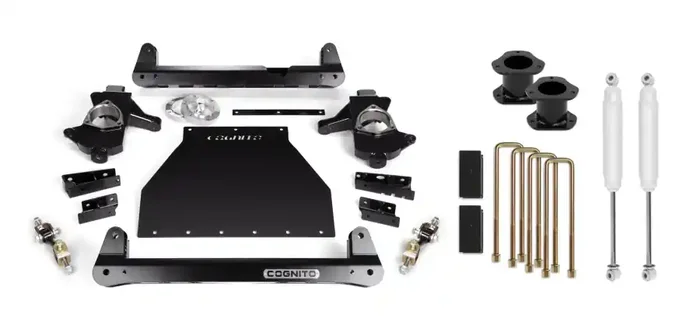 Cognito Motorsports Truck 4-Inch Standard Lift Kit for 07-18 Silverado/Sierra 1500 2WD/4WD With OEM Cast Steel Control Arms – 110-P0781