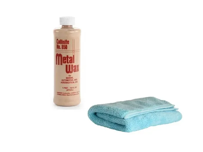 Collinite 850 Automotive Metal Wax 16oz with Microfiber Towel