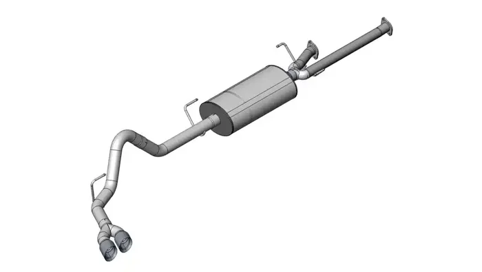 Corsa Performance 3.0in. Cat-Back Single Side Exit with Twin 4.0in. Black PVD Pro-Series Tips – 14572BLK