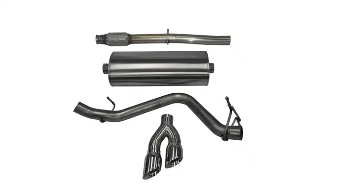 Corsa Performance 3.0in. Cat-Back Single Side Exit with Twin 4.0in. Polished Pro-Series Tips – 14874