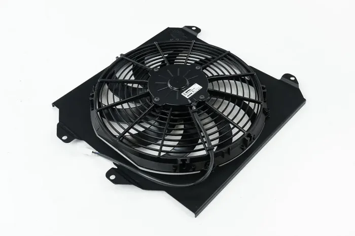 CSF 92-00 Honda Civic All-Aluminum Fan Shroud w/12in SPAL Fan – Black Finish