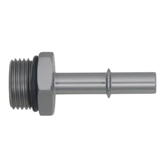 DeatschWerks 10AN ORB Male to 3/8in Male EFI Quick Connect Adapter – Anodized DW Titanium