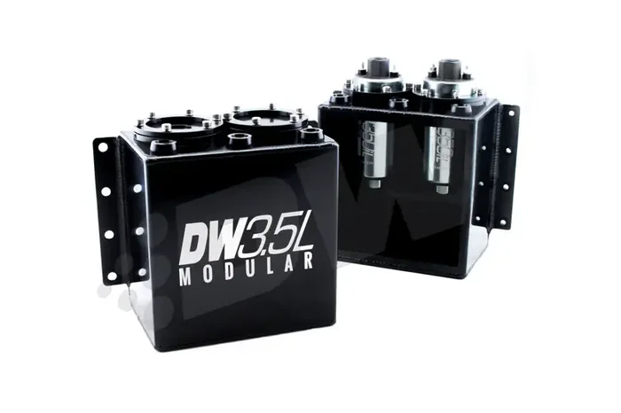 DeatschWerks 3.5L Modular Surge Tank (Fits 1-2 DW350iL Fuel Pumps – Pumps Not Included)