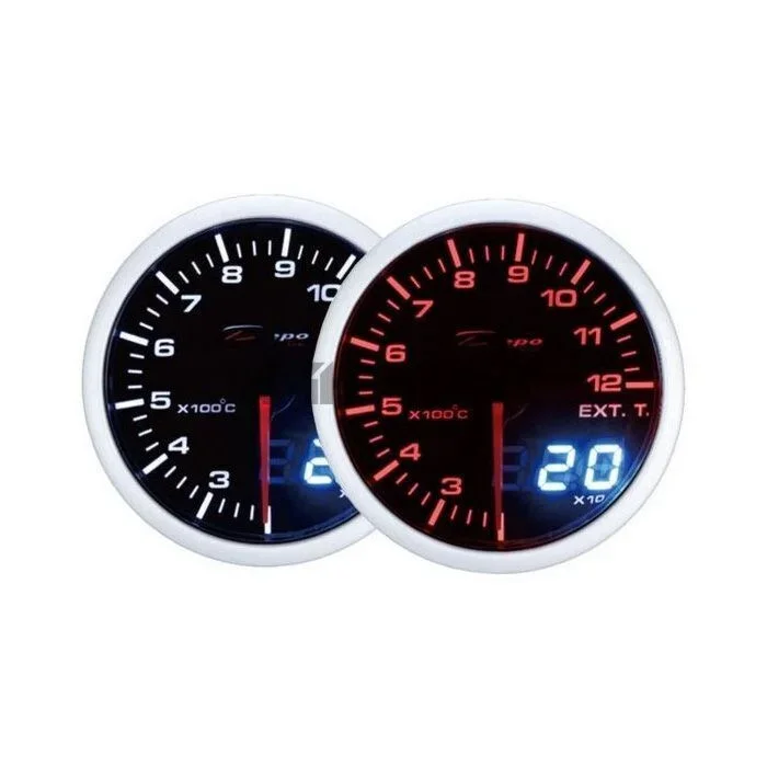 Depo Racing Exhaust temperature gauge DUAL series 52mm (universal)
