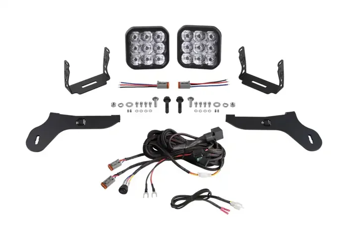 Diode Dynamics SS5 Bumper LED Pod Light Kit for 2017-2020 Ford Raptor Sport White Driving – DD7346