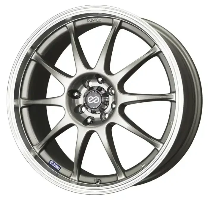 Enkei J10 18×7.5 5×100/114 38mm Offset 72.6mm Bore Dia Silver w/ Machined Lip Wheel