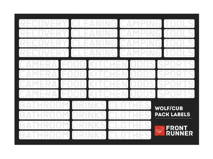 FRONT RUNNER – Wolf/Cub Pack Campsite Organizing Labels