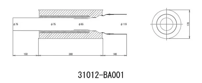 HKS Universal Carbon-Ti Cat-back Exhaust – 170mm Shell/75mm Diameter