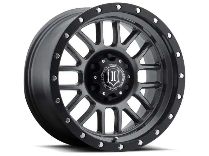 ICON Alpha 17×8.5 5×5 0mm Offset 4.75in BS 71.5mm Bore Gun Metal Wheel