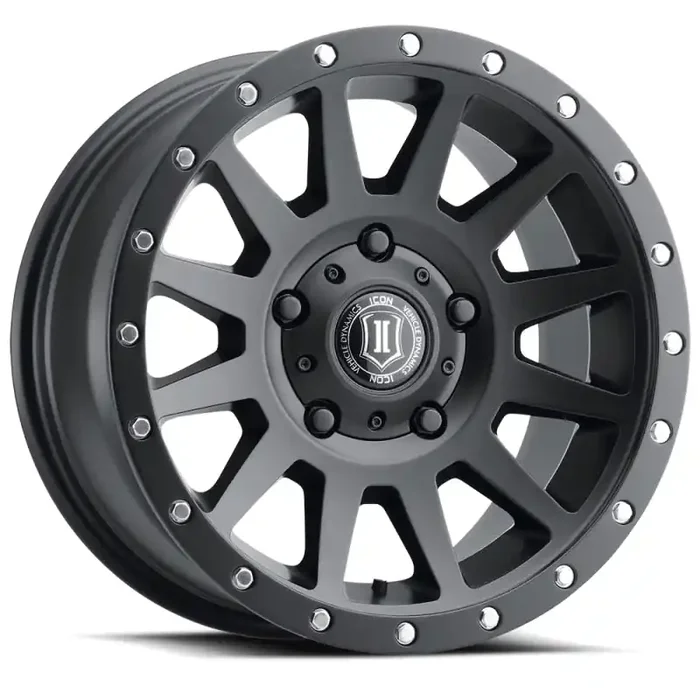 ICON Compression 17×8.5 5×150 25mm Offset 5.75in BS 110.1mm Bore Satin Black Wheel