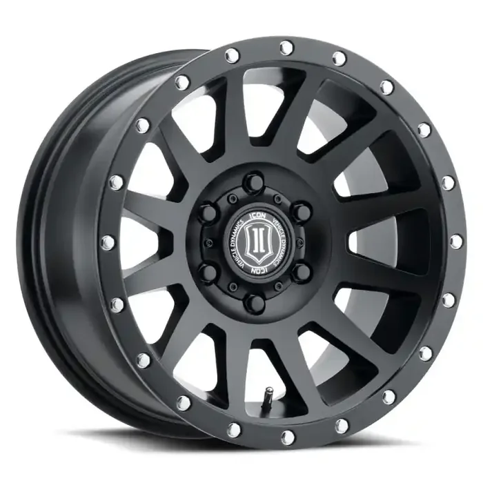 ICON Compression 17×8.5 5×5 -6mm Offset 4.5in BS 71.5mm Bore Satin Black Wheel