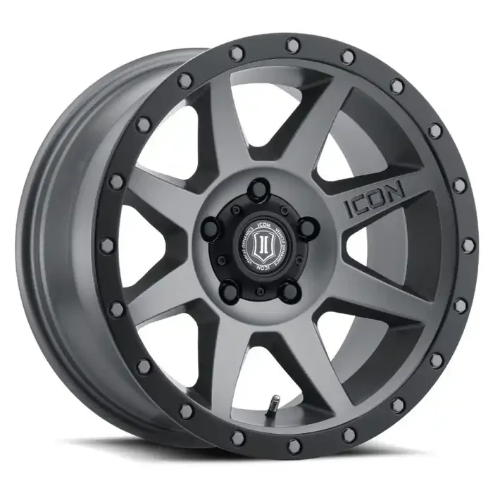 ICON Rebound 17×8.5 5×5.5 0mm Offset 4.75in BS 77.9mm Bore Titanium Wheel
